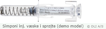 Simponi inj. væske i sprøjte (demo model)